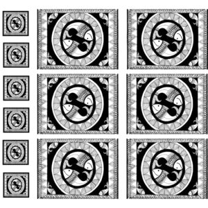 Black N White Madhubani Mats