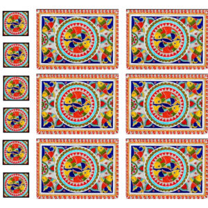 Colorful Madhubani Mats