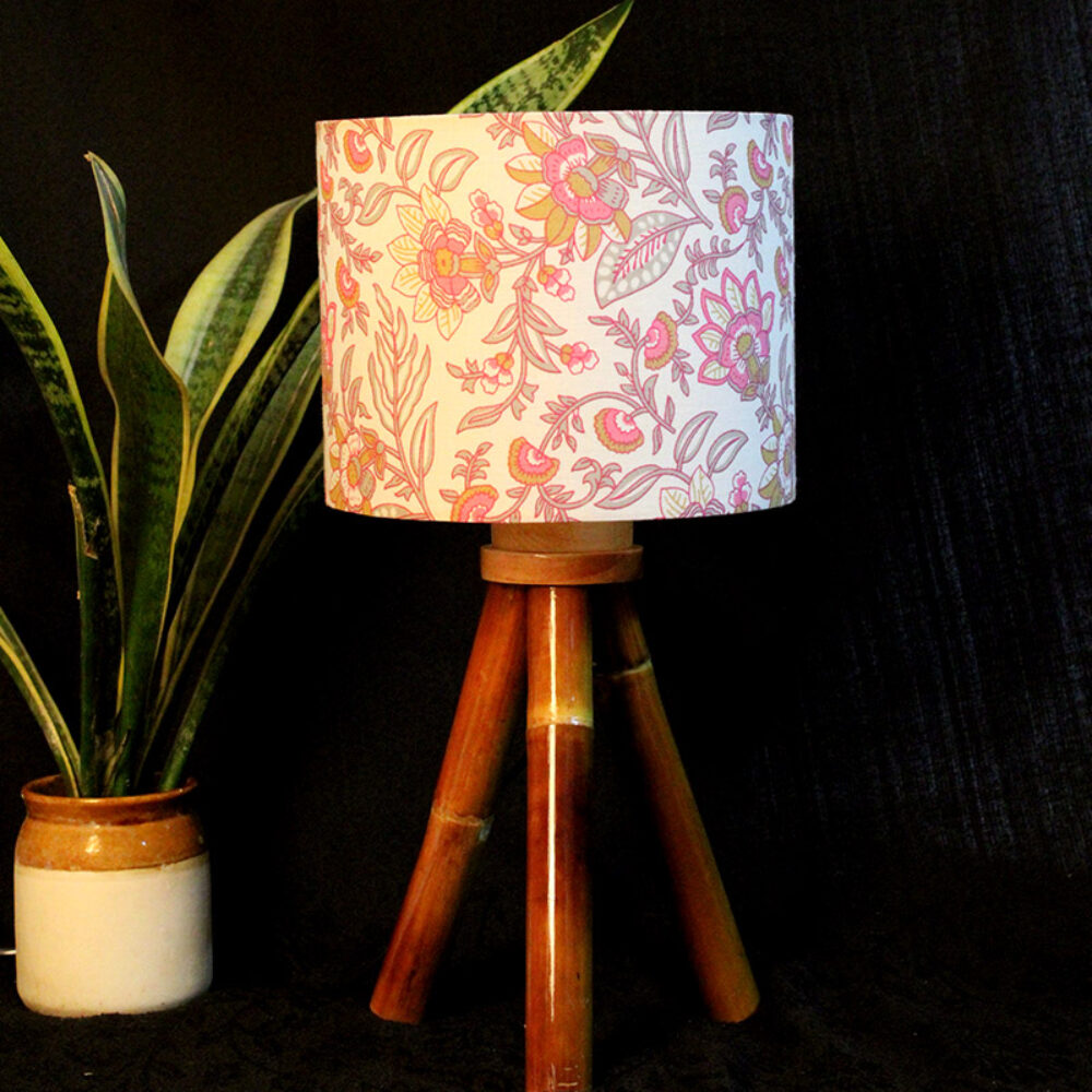 Tripod Table Lamp  (Floral)